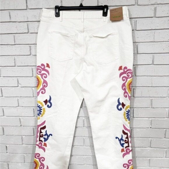 Boden Women's White Embroidered Jeans - Picture 7 of 14